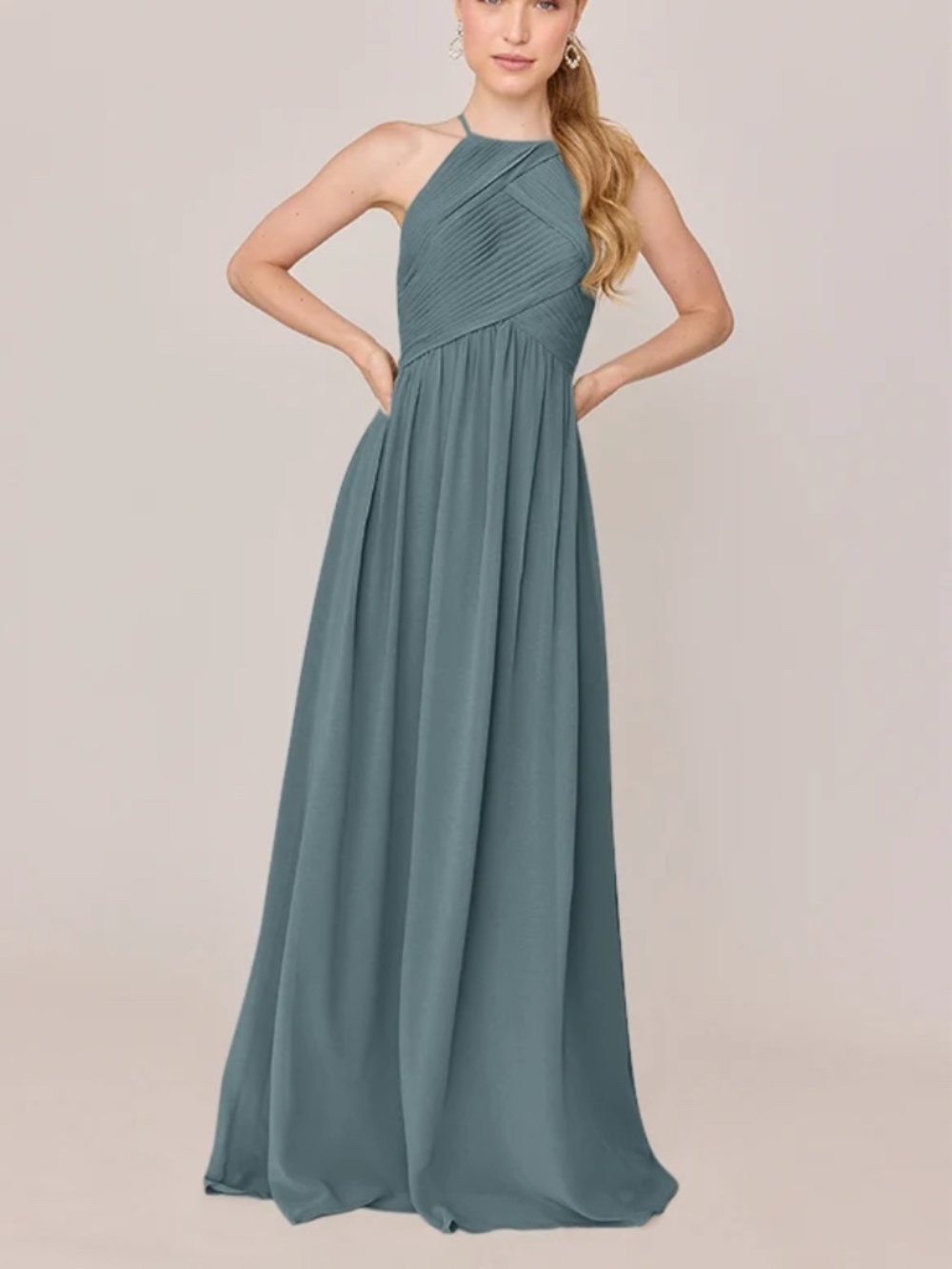 Revelry Mackenzie Chiffon Dress Eucalyptus